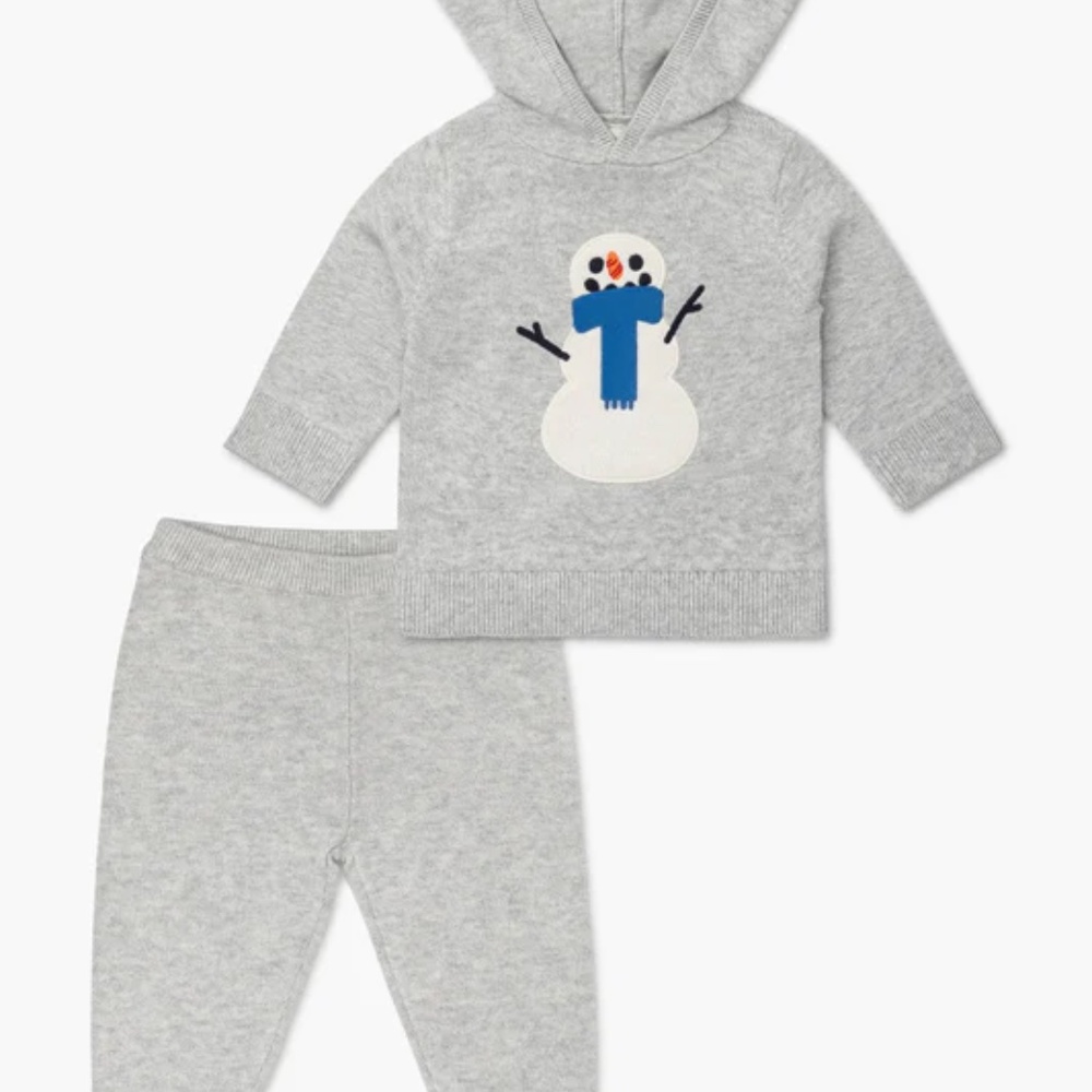 NWT Monica + Andy Set Grey Knit Sweatsuit 12-18M Toddler Baby